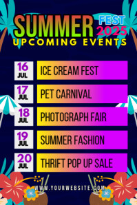 Purple Berbasis Daftar Upcoming Events Poster Template | PosterMyWall
