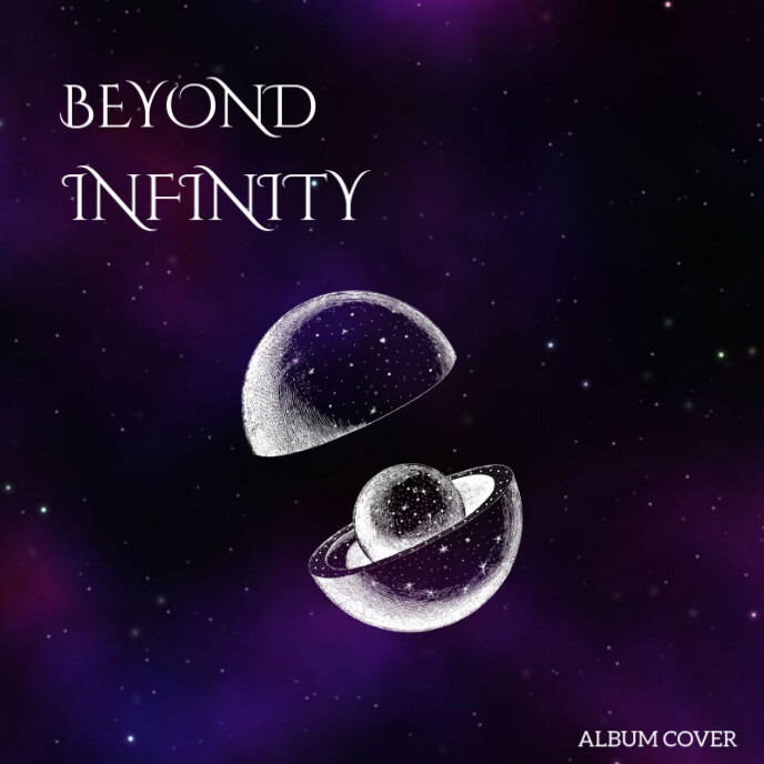 Purple Beyond Infinity Album Cover Template | PosterMyWall