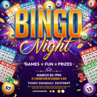 Lilla Bingo Night Event Pos Instagram Template