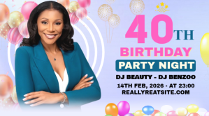 Purple Birthday Party Digital Display template