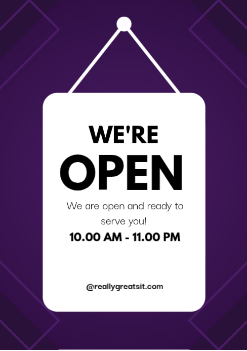 Business Hours Announcement A5 Template | PosterMyWall