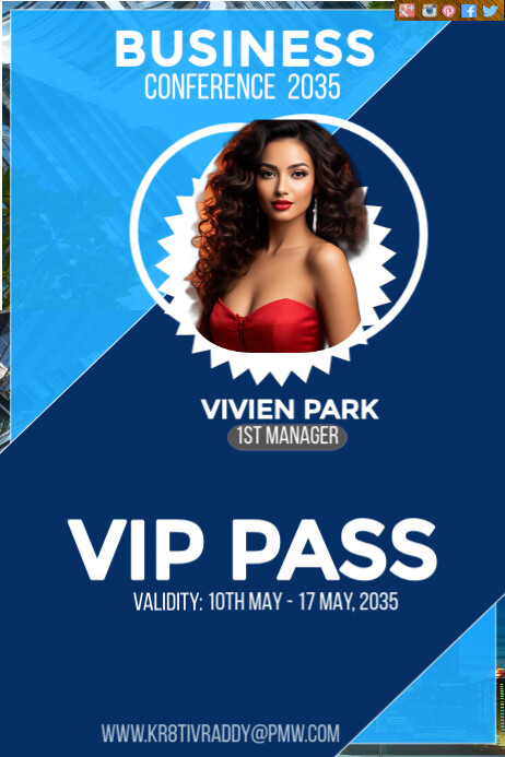 Copy of Purple Business Vip Pass Poster | PosterMyWall