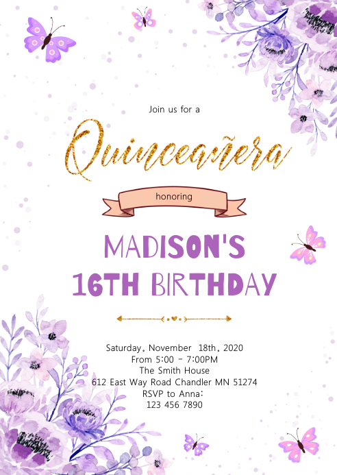 Modele Invitation De Papillon Violet Mis Coing Postermywall Modele Invitation De Papillon Violet Mis Coing Postermywall