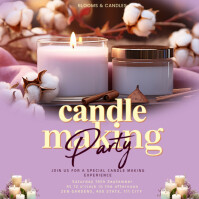 Violet Candle Making Party Instagram Post Template