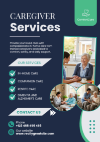 Purple Caregiver Services A2 Template