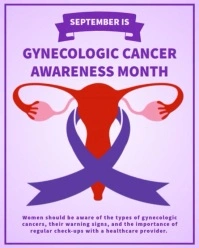 Purple Ceria Gynecologic Cancer Awareness Month Instagram Portrait template