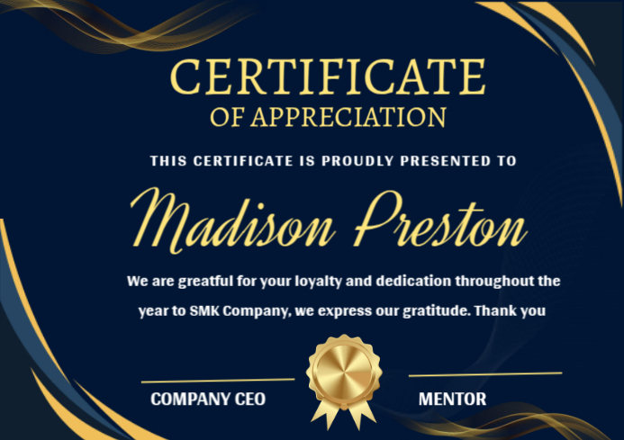 Purple Certificate Of Appreciation A4 Template | PosterMyWall