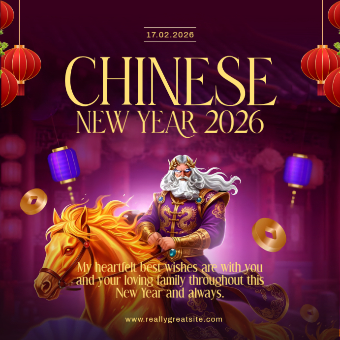 Purple Chinese New Year Instagram Post Template | PosterMyWall
