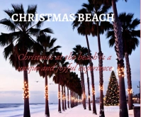 Purple  Christmas Beach Medium Rectangle template