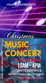 Purple  Christmas Music Concert  Instagram Re template