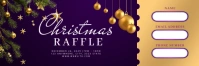 Purple Christmas Raflle Banner 2' × 6' template