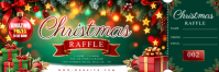 Green Christmas Raffle Баннер 2 фута × 6 футов Template
