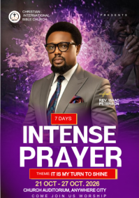 Purple Church Event A3 template