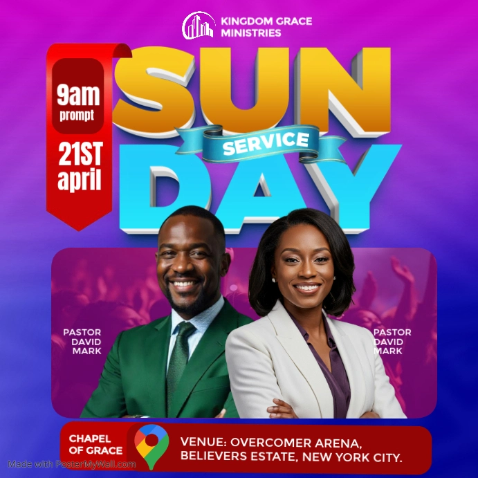 Purple Church Event Instagram Post Template | PosterMyWall