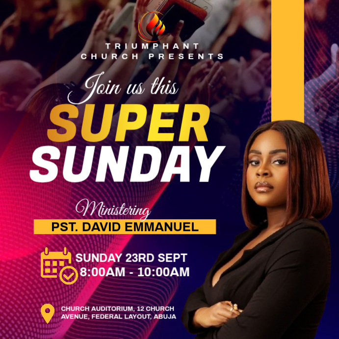 Purple Church Event Instagram Post Template | PosterMyWall