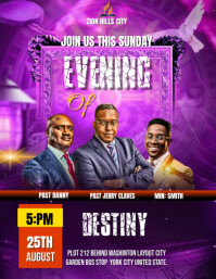 Purple Church  Flyer (us Letter) template