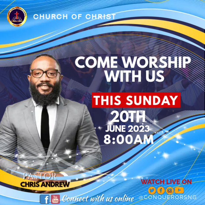 Purple Church Service Invitation Instagram Post Template | PosterMyWall