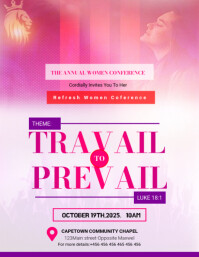 Purple Church Womens Conference  Flyer (us Letter) template