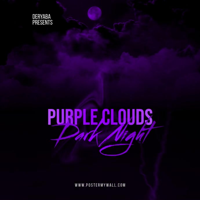 Copy of Purple Clouds Night Mixtape Album Cover Video | PosterMyWall