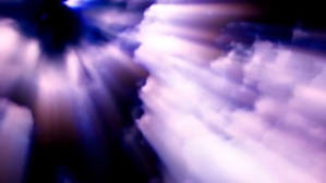 Purple clouds virtual zoom background Pantalla Digital (16:9) template