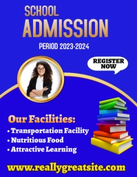 Purple Collage Admission Open Minimal Customi Volante (Carta US) template