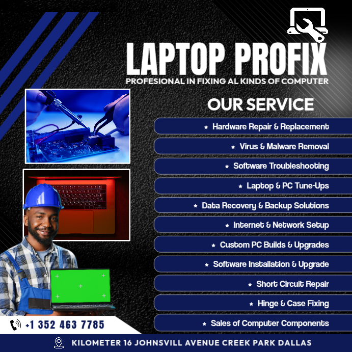 Purple Collage Laptop Repair Instagram Post Template | PosterMyWall