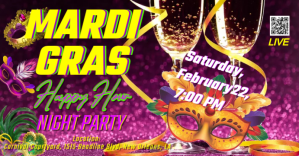 Ungu Mardi Gras Facebook begivenhed cover Template