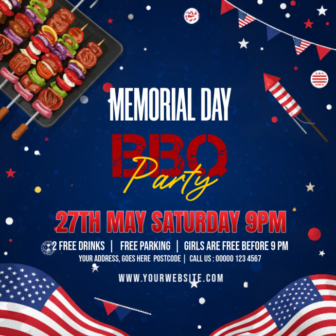 Copy of Purple Collage Memorial Day Instagram Post | PosterMyWall