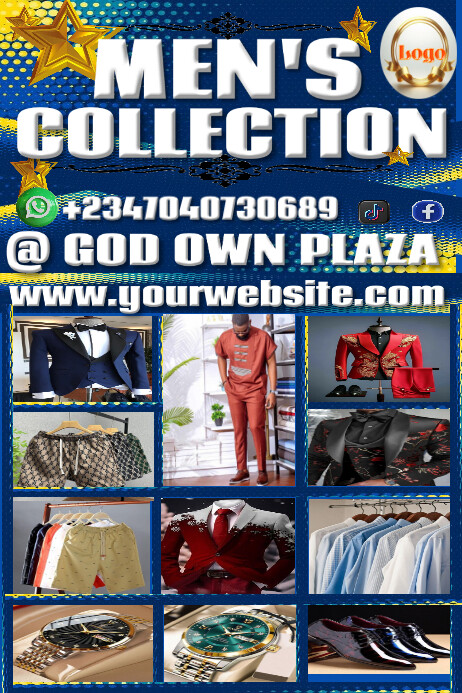 Purple Collage Men's Collection Poster Template | PosterMyWall