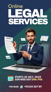 Purple Collage Online Legal Services Ad Instagram Story template