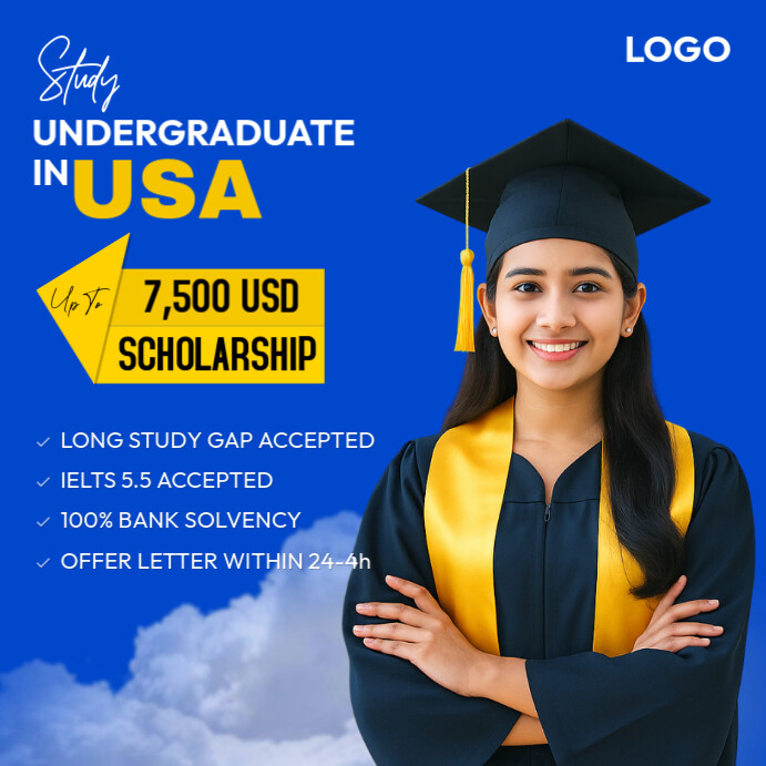 Purple Collage Scholarship For Undergraduate  Instagram Post template
