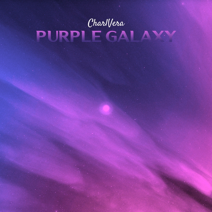 Purple Cosmos Sky Stars Mixtape CD Cover template