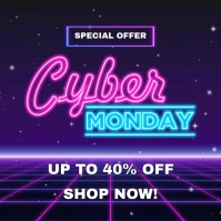 Purple Cyber Monday Square (1:1) template