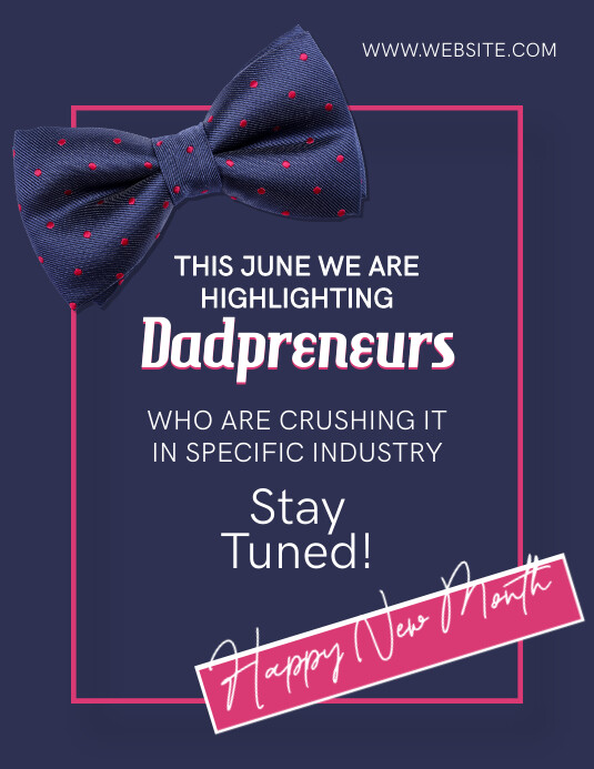 Purple  Dark Father's Day Flyer template