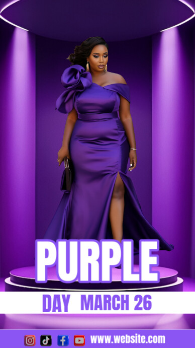 Purple day Instagram Story template