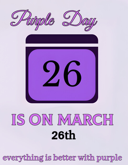 Plantilla de Purple Day Flyer (us Letter) | PosterMyWall