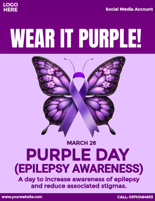 Copy of Purple Day Flyer | PosterMyWall