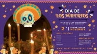 Purple Day of the Dead Bar Menu Display Pantalla Digital (16:9) template