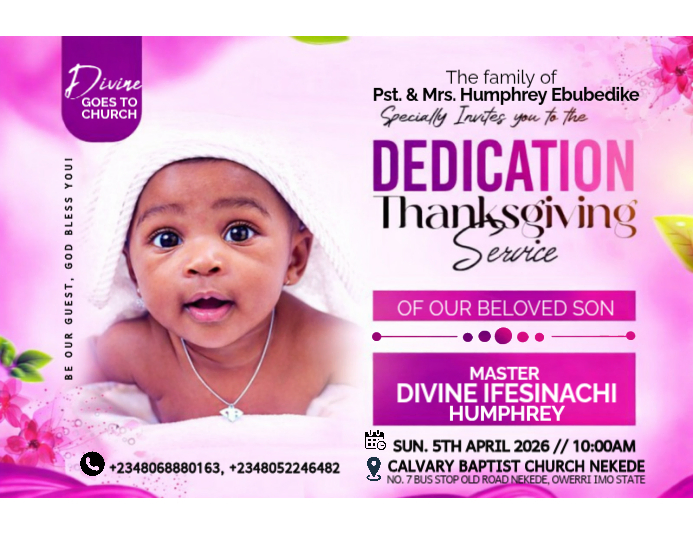 Dedication Thanksgiving Service Template | PosterMyWall