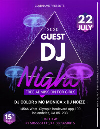 DJ Night Invitation Flyer Template PosterMyWall dj-night-invitation-flyer-template-postermywall
