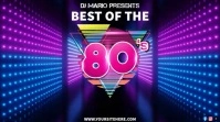 Purple  Dj Video 80's Night Digital Display (16:9) template