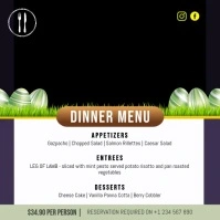 Purple Dinner Easter Menu Template Square (1:1)
