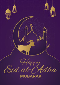 Viola Purple Eid Al Adha  A3 A3 Template