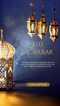 Purple Eid Mubarak Tiktok Video template