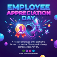 Purple Employee Appreciation Day Instagram Post template