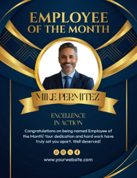 Purple Employee Recognition Flyer Pamflet (Letter AS) template