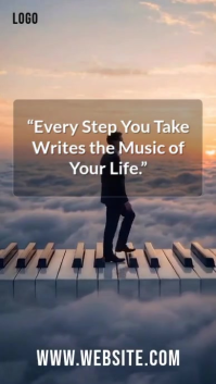 Purple Every Step Writes The Music Of Your Life Inspirational Journey Motivation Video Digital Displ template