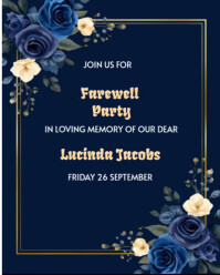 Purple Farewell Party In Loving Party Instagram Portrait template