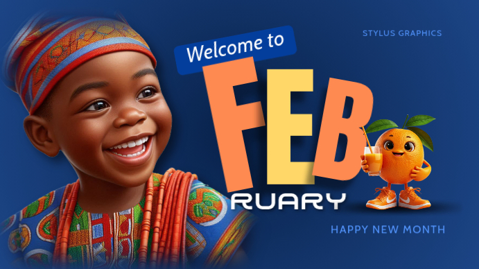 Purple February Celebration YouTube Thumbnail Template | PosterMyWall