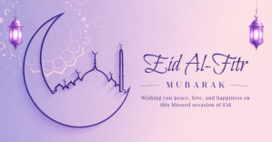 Roxo Eid Al-Fitr Celebration Ibinahaging Larawan sa Facebook Template